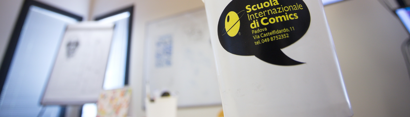 Aula Scuola Comics sede di Padova corso Fumetto