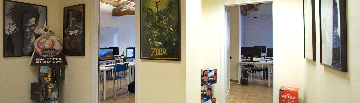 Aula Scuola Comics sede di Padova        corso Concept art and digital illustration