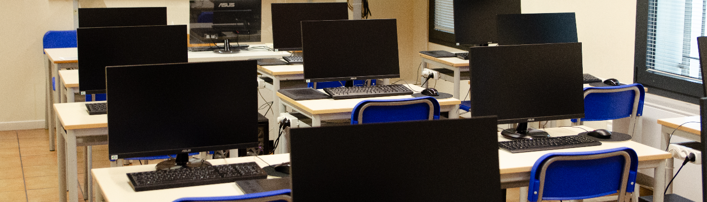 Aula Scuola Comics sede di Padova corso 3D Artist